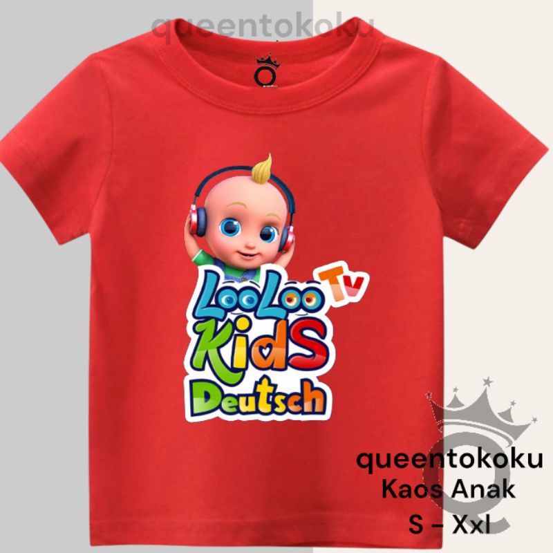 Baju Kaos oblong anak LOoLoo kids Tv headshet sendiri