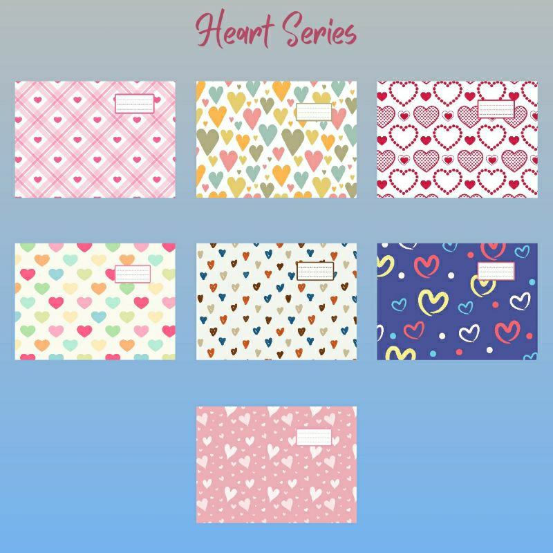 

(5 PCS) SAMPUL BUKU | SAMPUL BUKU AESTHETIC | SAMPUL S*DU B*GBOSS | SAMPUL BUKU MOTIF | HEART SERIES