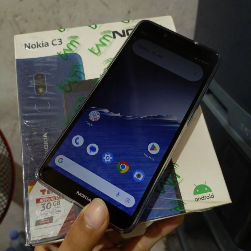 Nokia C3 2020 Android 4G LTE 2/16GB MULUS FULLSET