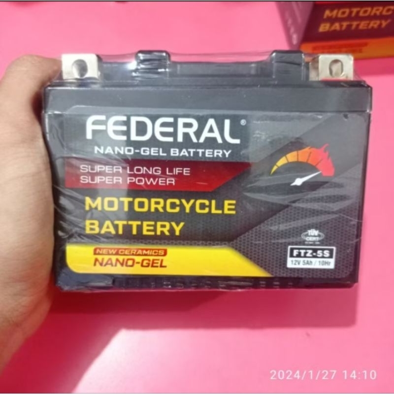 AKI FULL KERING GTZ5S AKI FEDERAL NANO GEL ACCU FEDERAL FTZ5S AKI KERING KHARISMA FU VIXION VARIO