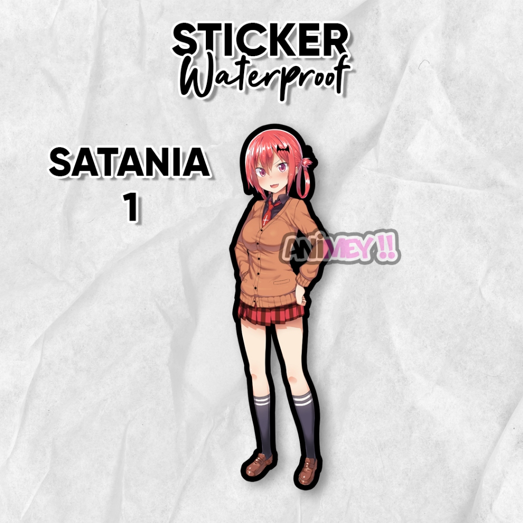 

Stiker Satanichia Kurumizawa Anime Gabriel Dropout / Sticker Anime Waterproof
