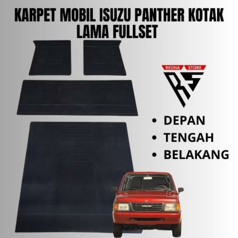 Karpet Mobil Isuzu Panther Kotak Fullset Matras Karet / Alas kabin Mobil isuzu panther fullset