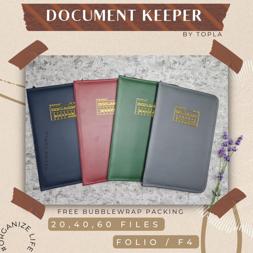 

Harga Promo Topla Map Dokumen Keeper Resleting Anti Air Kulit Map Document Keeper F4 Folio