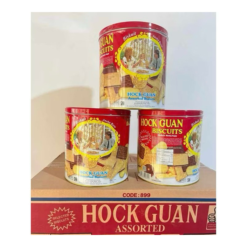 

Hock Guan Kaleng Bulat Kecil 650gr / Biscuit Aneka Rasa Murah