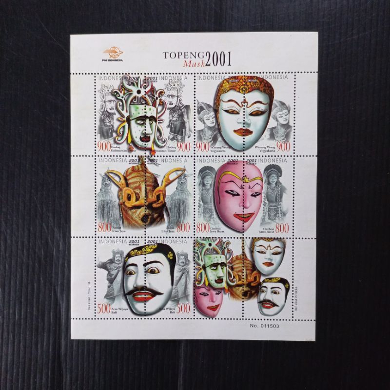 

SOUVENIR SHEET PRANGKO PERANGKO INDONESIA SERI TOPENG 2001