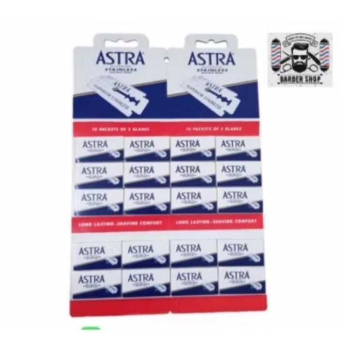 Silet Astra Stainless Original Platinum isi 100 Keping Isi Ulang Pisau Cukur Rambut