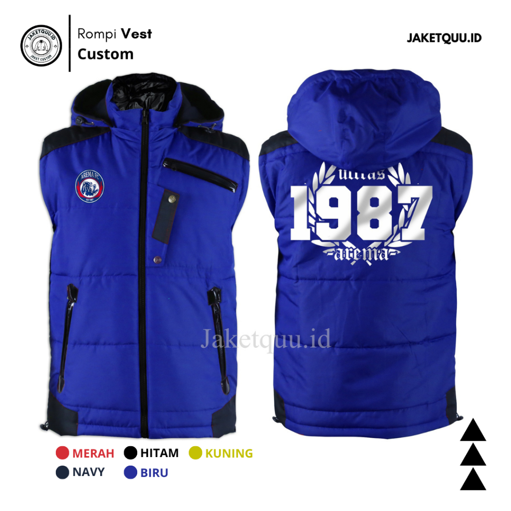 Rompi Vest Custom Bola Desain Bebas | Rompi Partai