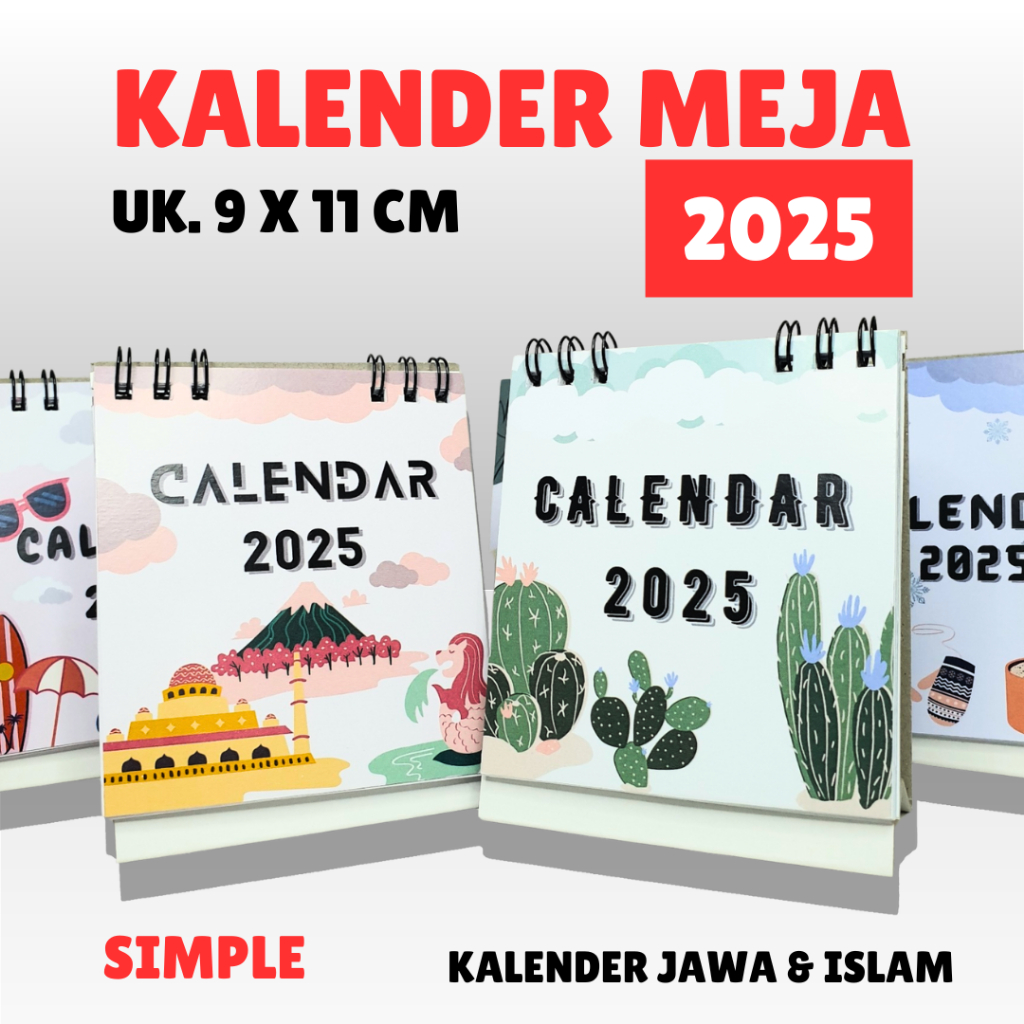 

SIMPLE Kalender Meja/Kalender Duduk Mini 2025 ada Tanggal Jawa & Islam