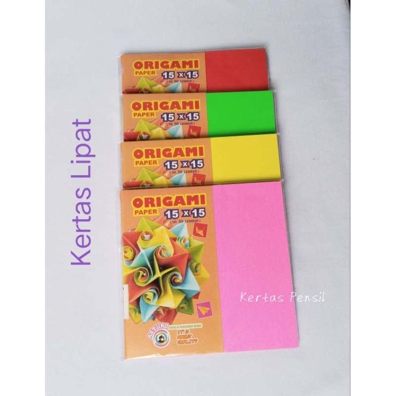 

Kertas Lipat Origami Paper 15x15 Isi 50 Lembar Berwarna / Kertas Lipat Mudah dibentuk 15x15