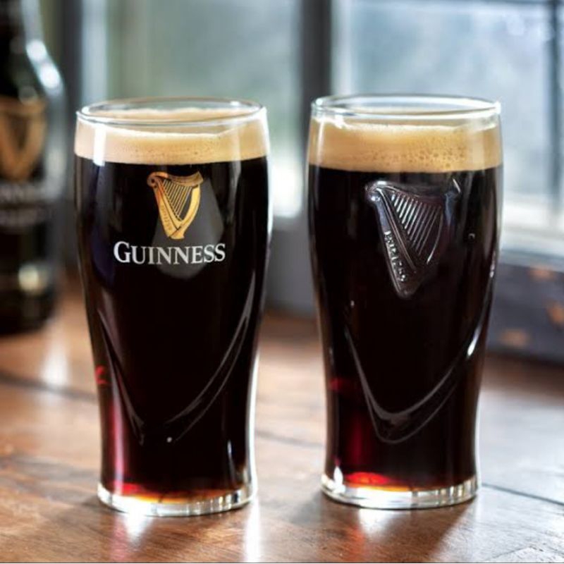Guinness Pint Glass Gravity Harp Embossed Genuine Gelas Bir Beer Koleksi Pribadi Decluttering Sale T