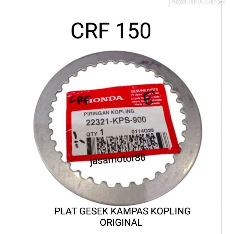 PLAT KAMPAS KOPLING CRF 150 ORIGINAL 22321 KPS 900
