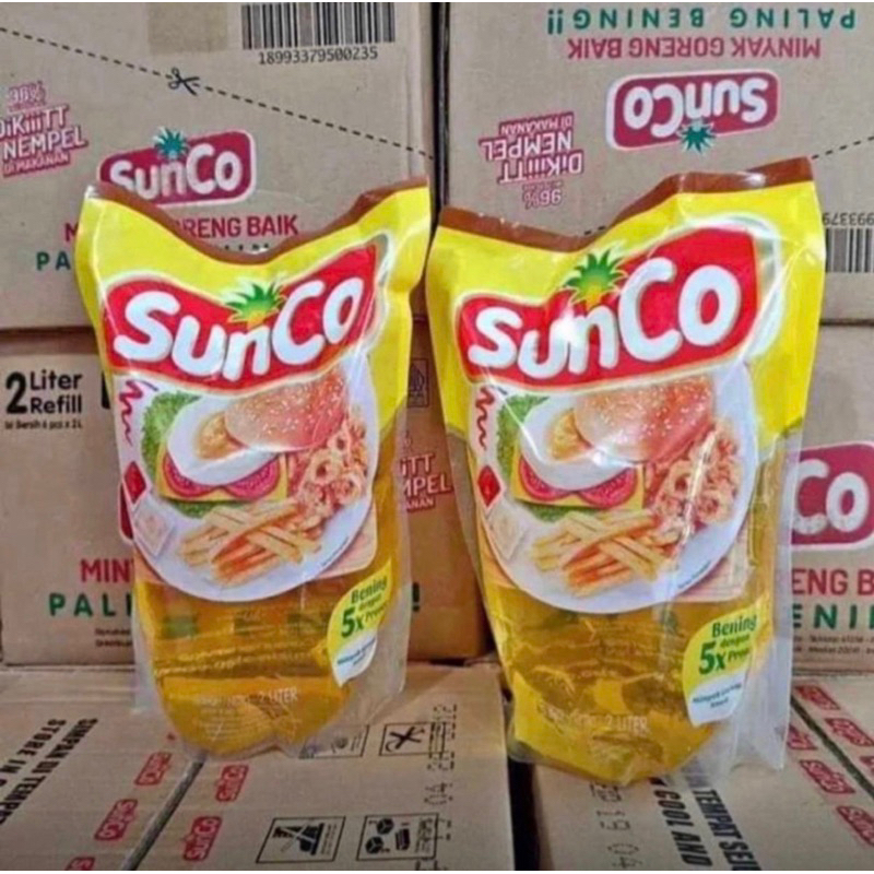 

MINYAK GORENG SUNCO 2 LITER ( 1 DOS ISI 6 POUCH )