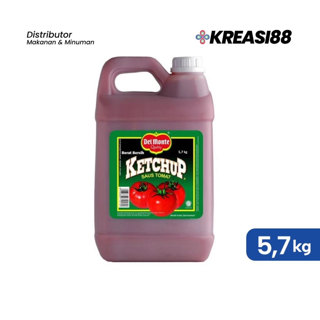 

Delmonte Tomato Drigen / Saus Tomat / Tomato Sauce / Saos Tomat Del Monte 5,7 kg