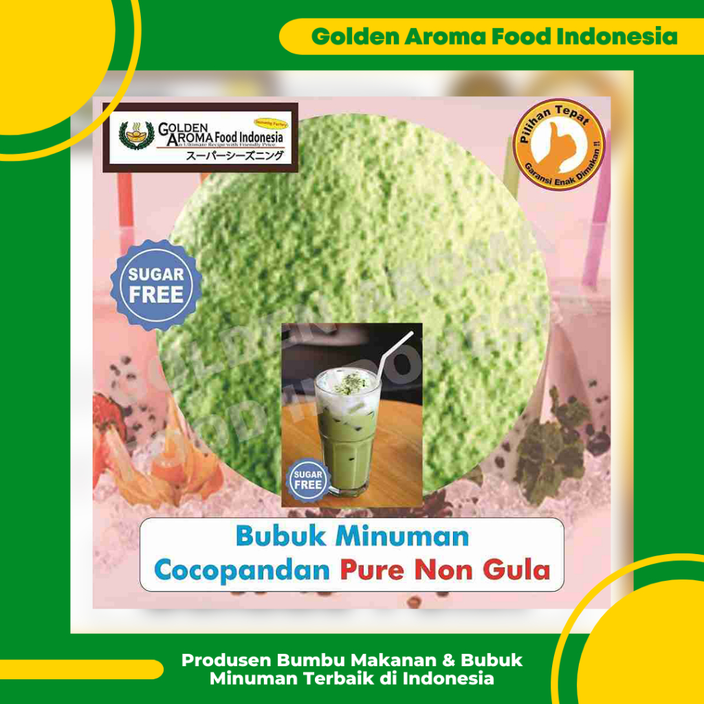 

Bubuk Minuman Cocopandan Pure Non Gula 1 Kg Coconut Kelapa Drinking Powder Tanpa Gula No Sugar GAFI
