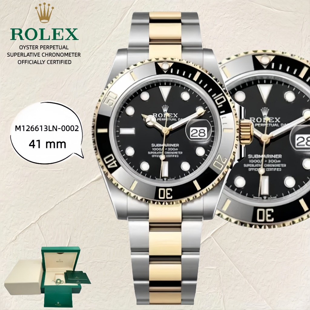 【✅100% Rolex Original】Jam Tangan Rolex Pria Submariner Seri M126613In-0002 Dial 41mm Oystersteel Jam