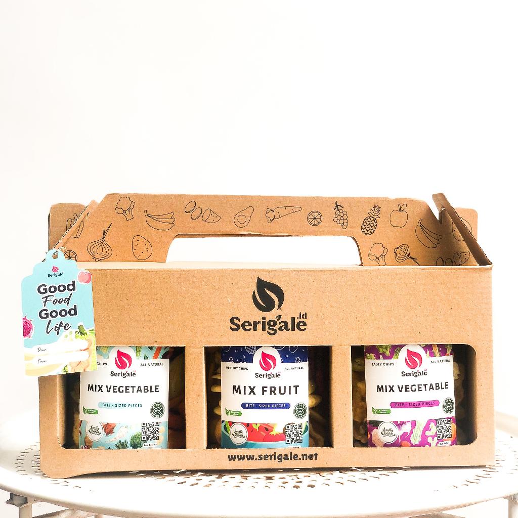 

Paket SIMPLE Hampers Keripik Sehat by Serigale.id Paket Keripik Mix Buah Sayur Premium