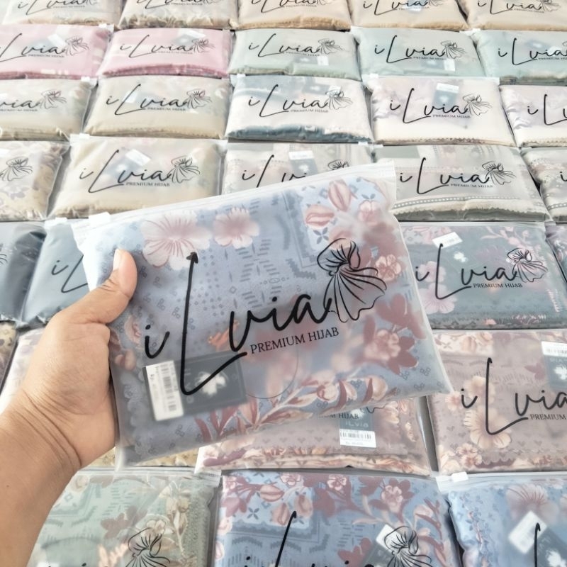 PAKET HEMAT (ISI 3PCS) ILVIA HIJAB SEGIEMPAT MOTIF PREMIUM / HAMPERS / SEGI EMPAT / JILBAB MOTIF / S