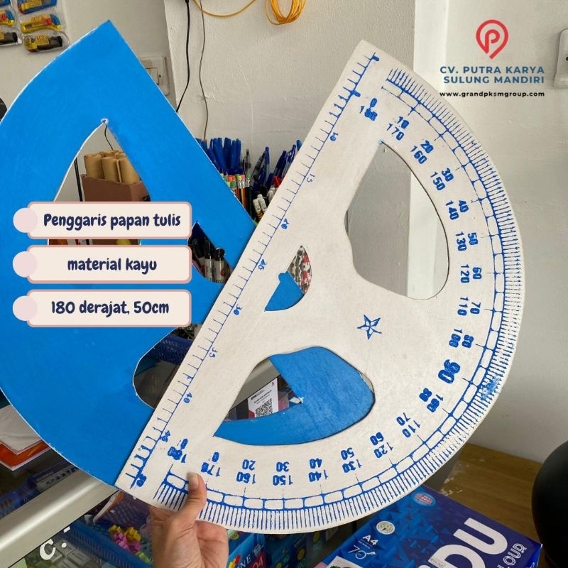 

Penggaris Papan Tulis gypsum, busur 18 derajat