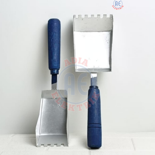 NEW 2Pcs Cetok Hebel / Trowel Bata Ringan / Sendok Semen Hebel 10cm & 7cm / Sendok Semen Hebel