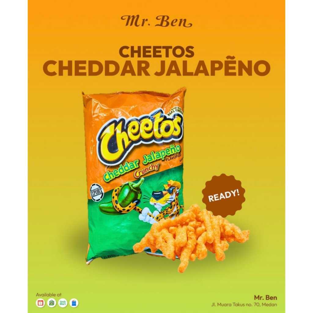 

Cheetos Cheddar Jalapeno Crunchy Snack 226gr Impor USA