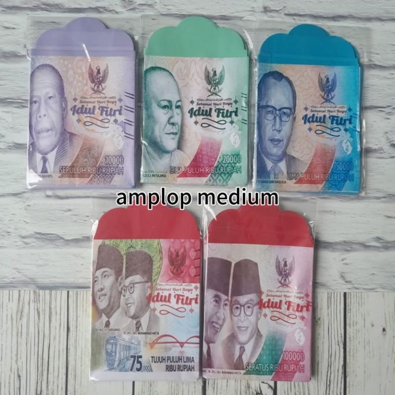 

1pack amplop lebaran motif medium uang