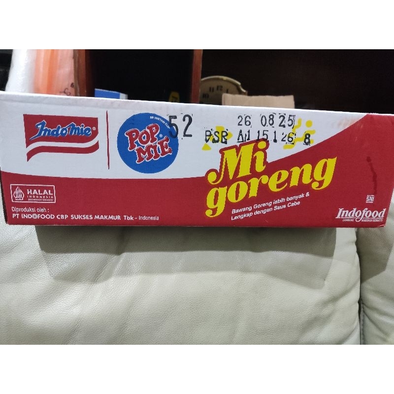 

Indomie Pop Mie Goreng 1 dus isi 12 pcs