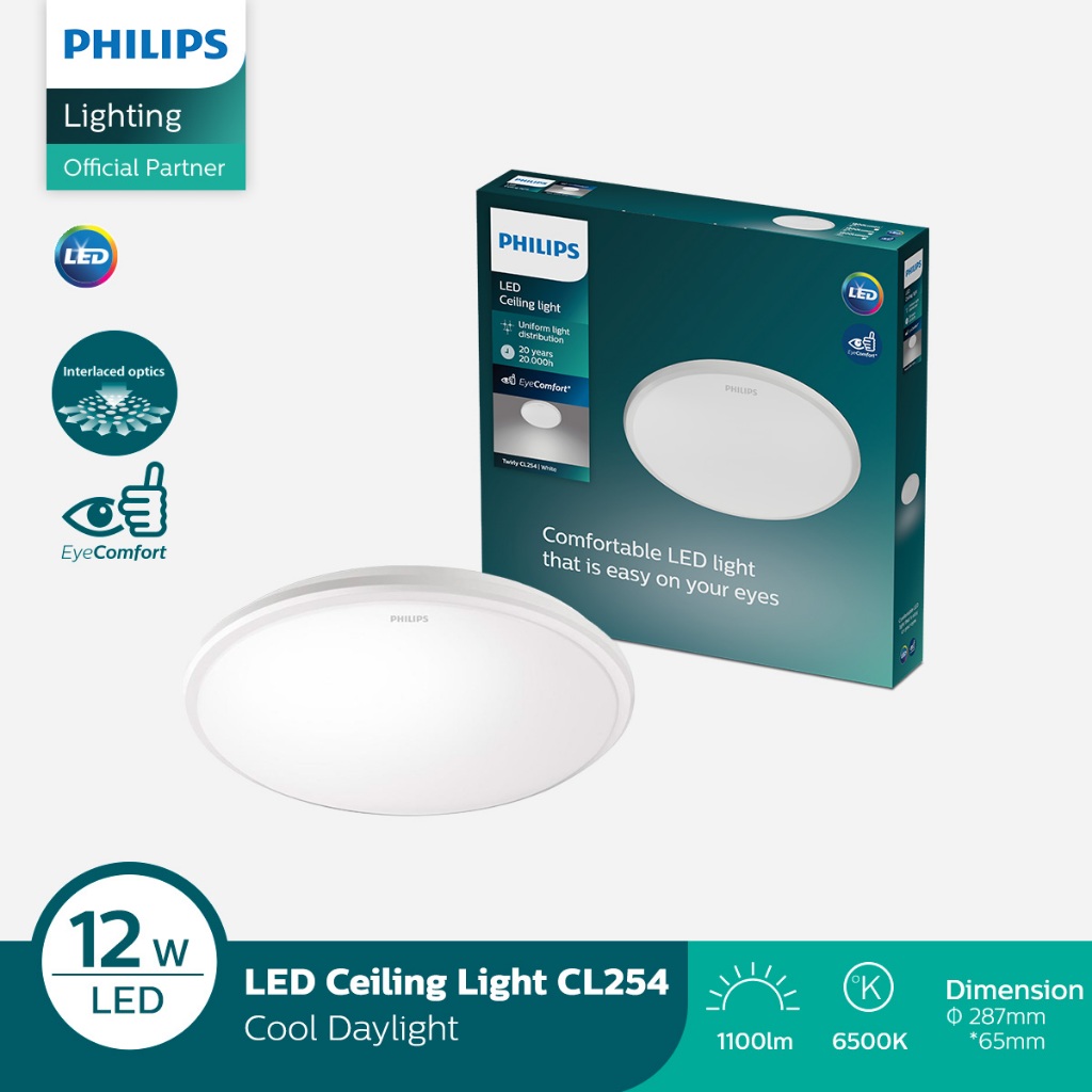 Philips Lampu Baret LED Ceiling CL254 12W 65K Putih