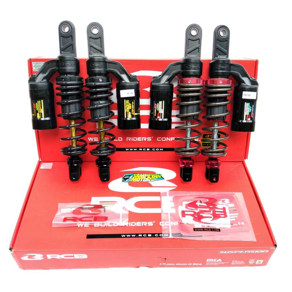 Shock Sok Skok Shockbreker Belakang Matic N-Max Nmax Old Lama RCB Tabung Atas Flow - S Series Hitam 