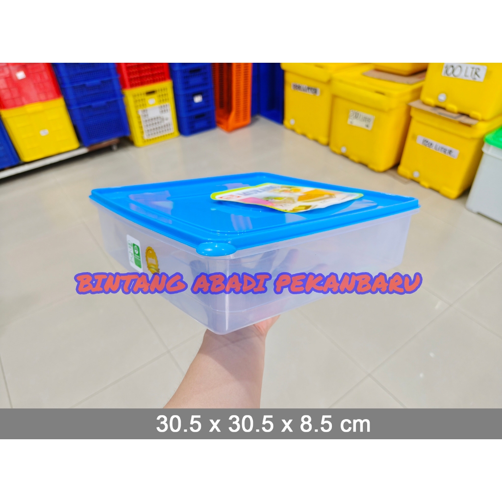 SHINPO 307 L Kotak Donat / Tempat Makanan Roti Kue Lapis Legit Sealware Segi Plastik Murano SIP 307L