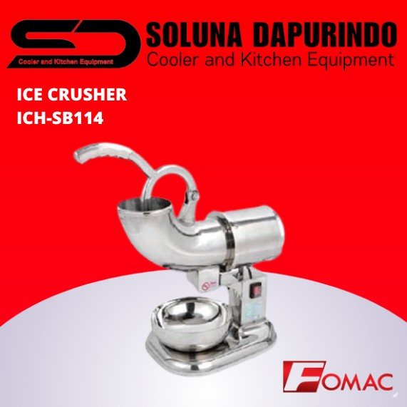 FOMAC Ice Crusher ICH-SB114 (Stainless Steel) / ICHSB114 / Mesin Serut Es Batu / Mesin Penyerut Es