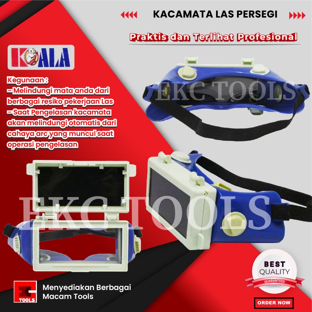 KOALA Kacamata Las Persegi / Kacamata Safety / Kacamata Pengaman Las