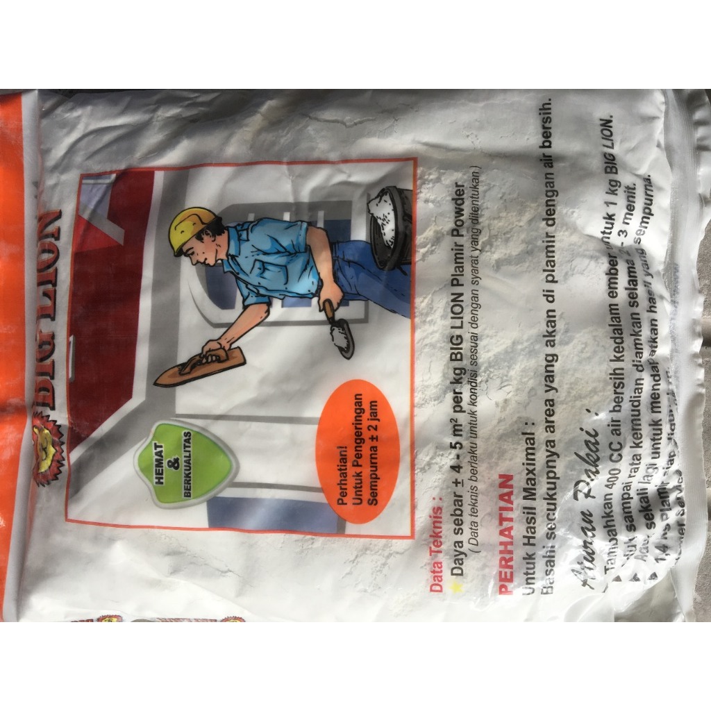 Plamir instan 1kg Big Lion. Plamir Jadi. Plamir tembok.Plamir kayu