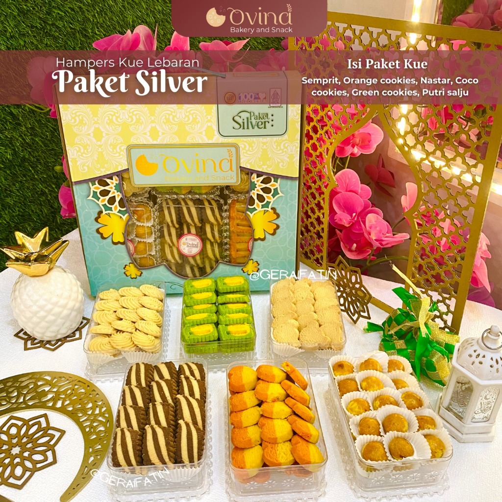 

OVINA PAKET SILVER PAKET PARCEL HAMPERS KUE LEBARAN PRODUKSI 2025