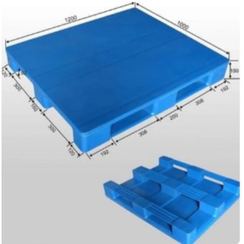 

pallet plastik BARU UK 1200x1000x160 flat