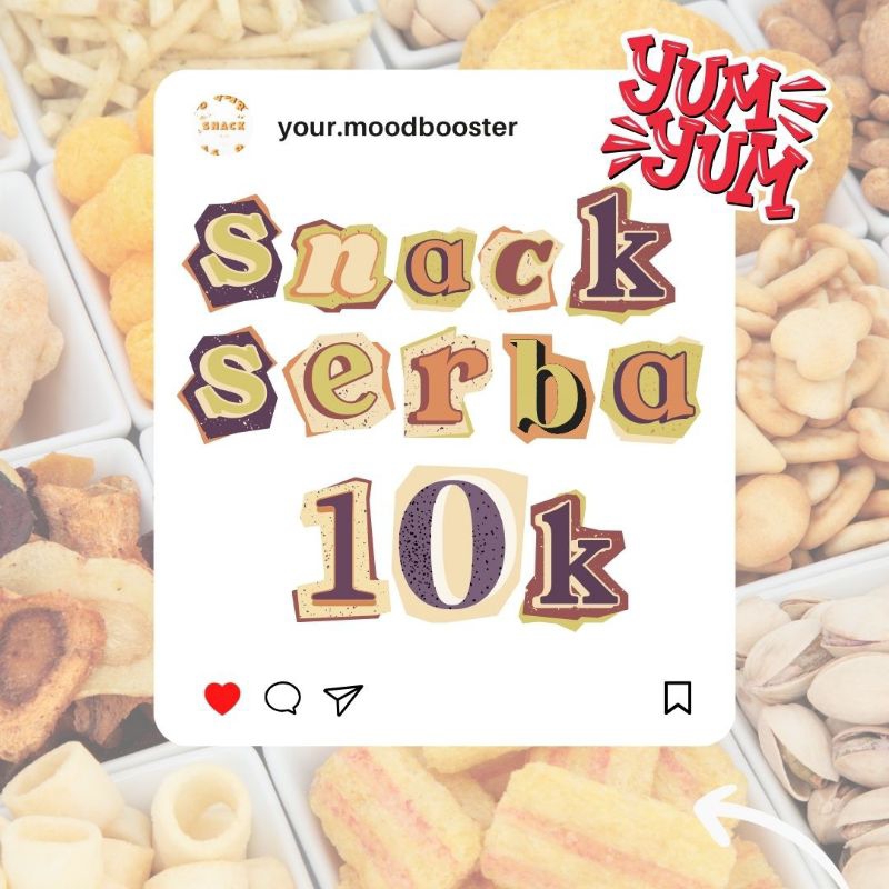 

SNACK SERBA 10.000 KUALITAS PREMIUM RASA DIJAMIN ENAK