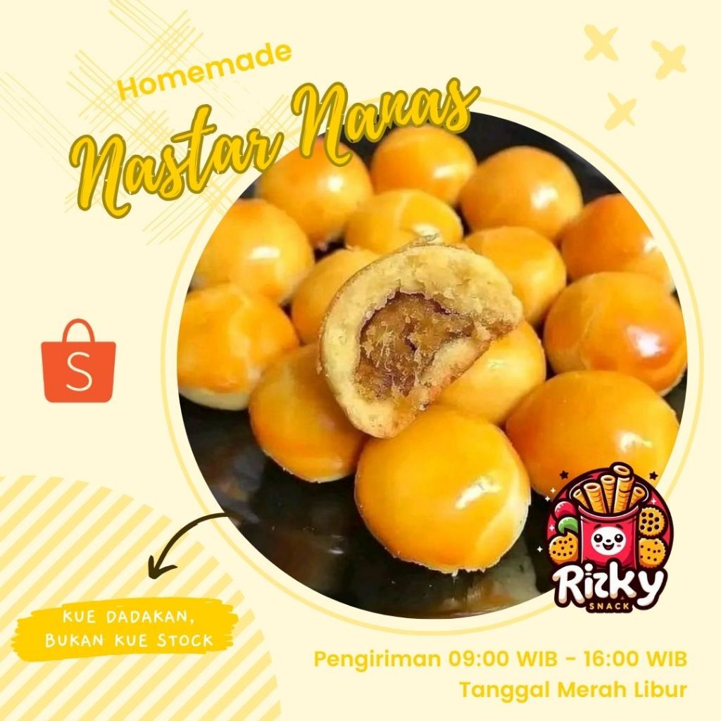 

kue lebaran / kue nastar / kue nastar nanas / kue kering / camilan, cemilan 250 gr