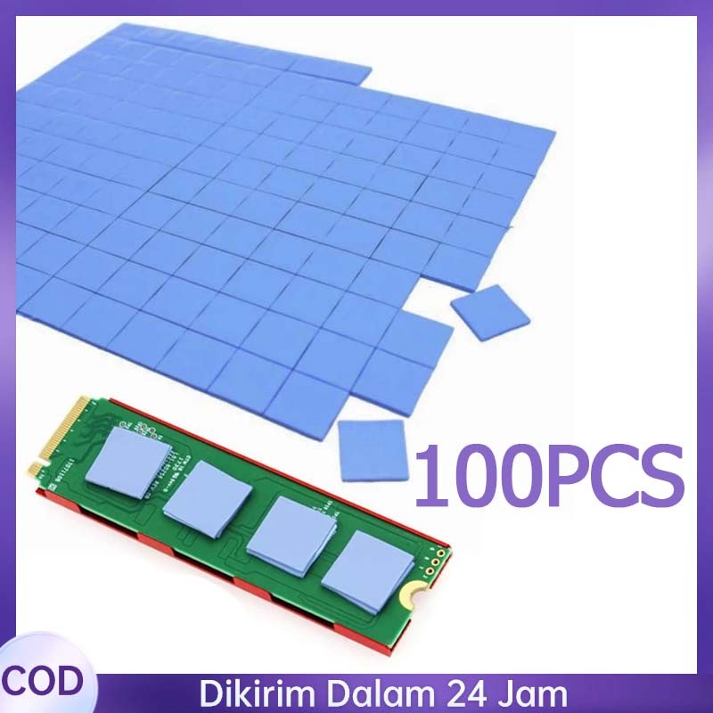 Thermal Pad Silicone Thermal Pad 10*Cm10cm*1mm Heatsink Silicone Thermalpad Untuk GPU Processor Vga 