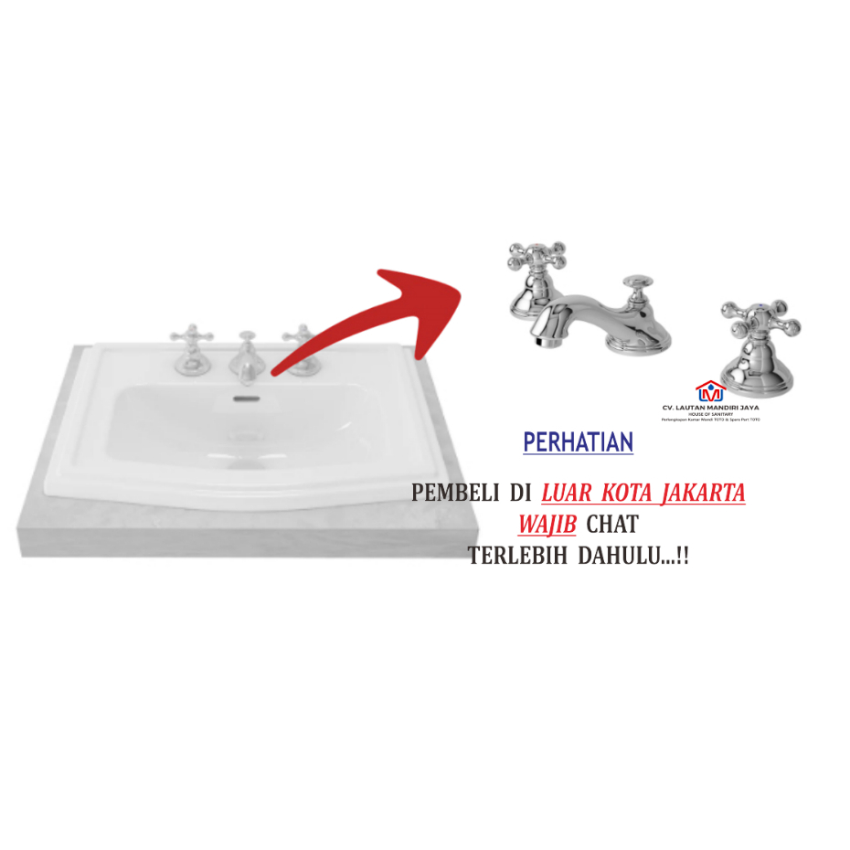 CARGO JNE  Wastafel Meja TOTO LW781J SET TX103CBR