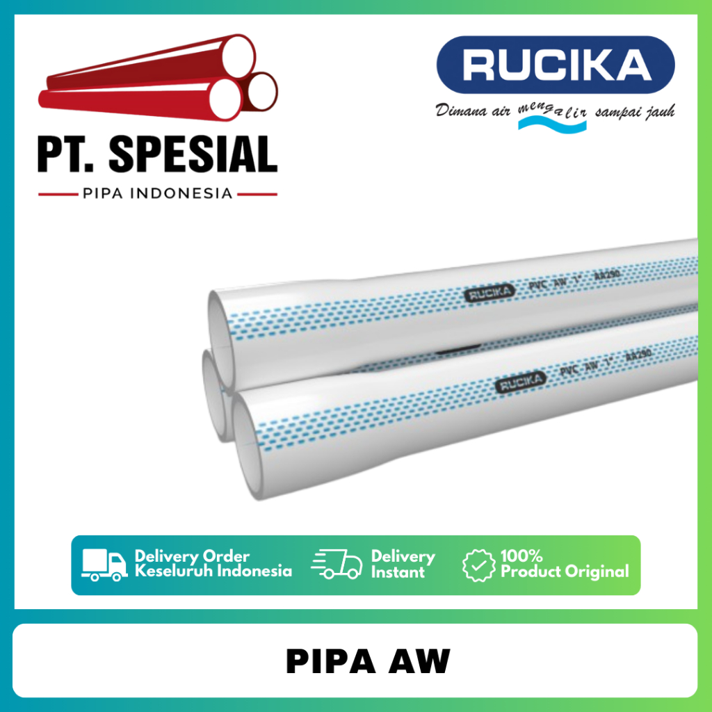 Pipa PVC AW Standard Rucika 1/2 inch - 2.1/2 inch / Pipa PVC Rucika - 06
