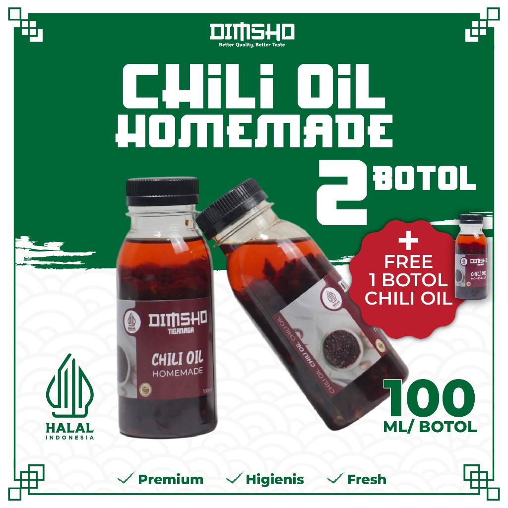 

CHILI OIL HOMEMADE 2 BOTOL BY DIMSHO II 200ML