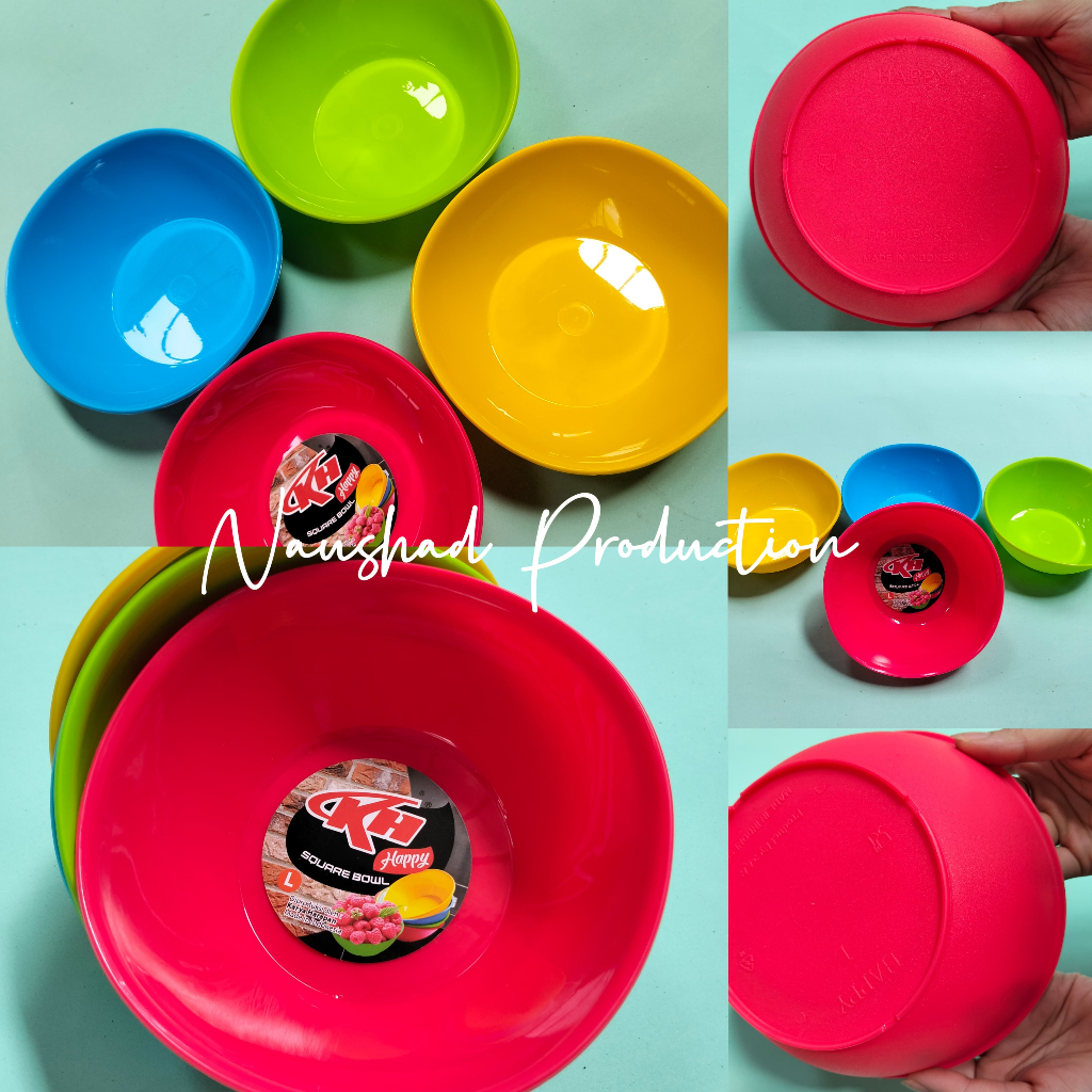 Mangkok Happy KH N Mangkok Plastik Persegi Ukuran L KH N