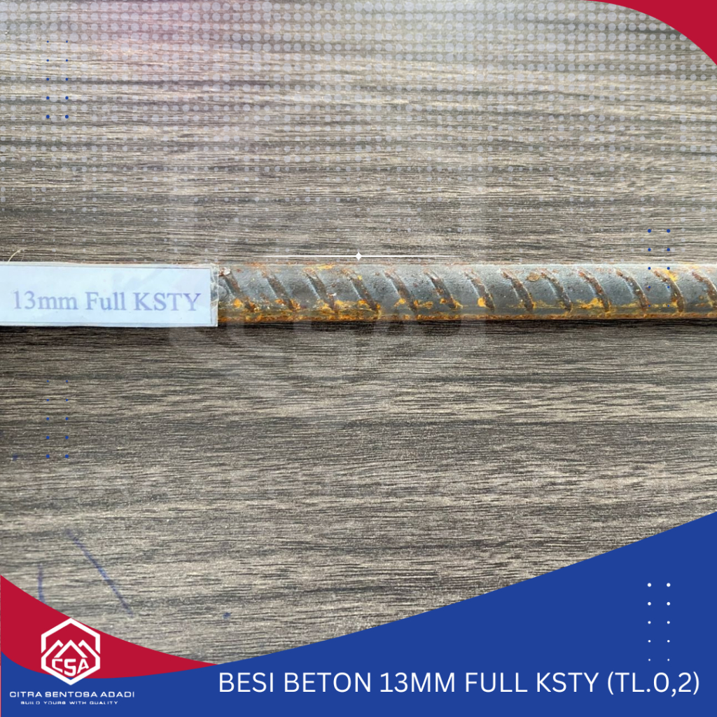 BESI BETON 13mm FULL SNI KSTY/PERWIRA (BERSERTIFIKAT SNI TP280) TL 0.2
