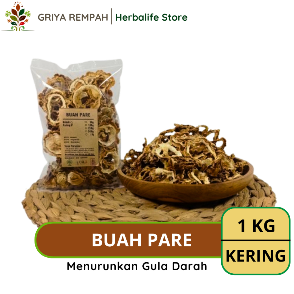 

BUAH PARE KERING 1 KG Ramuan Rempah Herbal Alami Jamu Tradisional untuk Kesehatan Tubuh dan Diet Sehat Simplisia Momordica charantia L