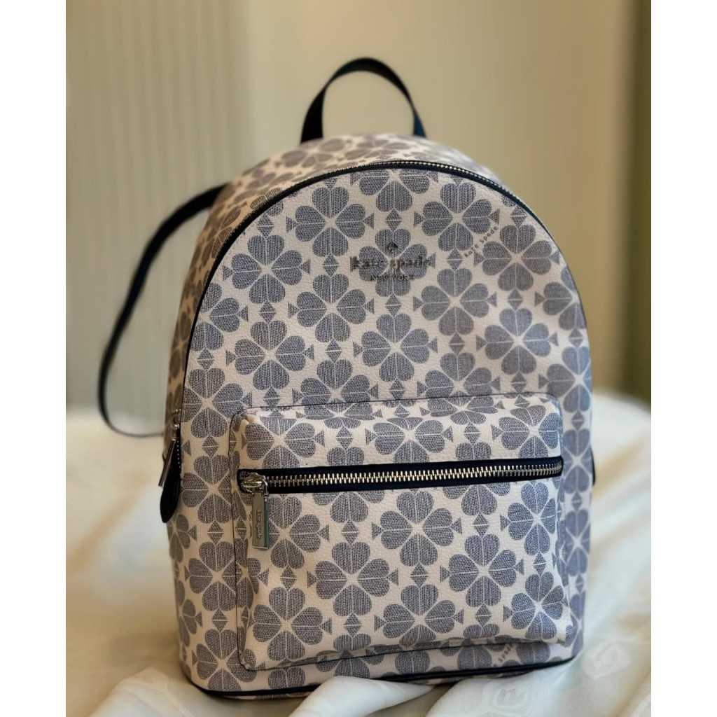 Tas Kate Spade Signature Spade Flower Medium Backpack Black Multi New Original