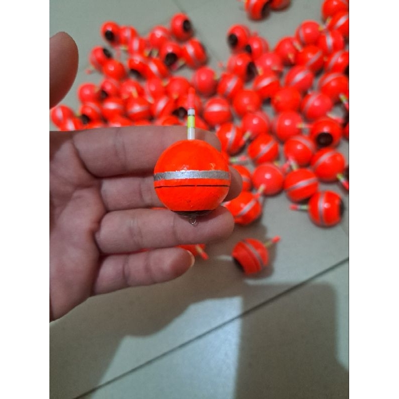 PELAMPUNG PANCING KAYU BULAT BESAR DIAMETER 3CM