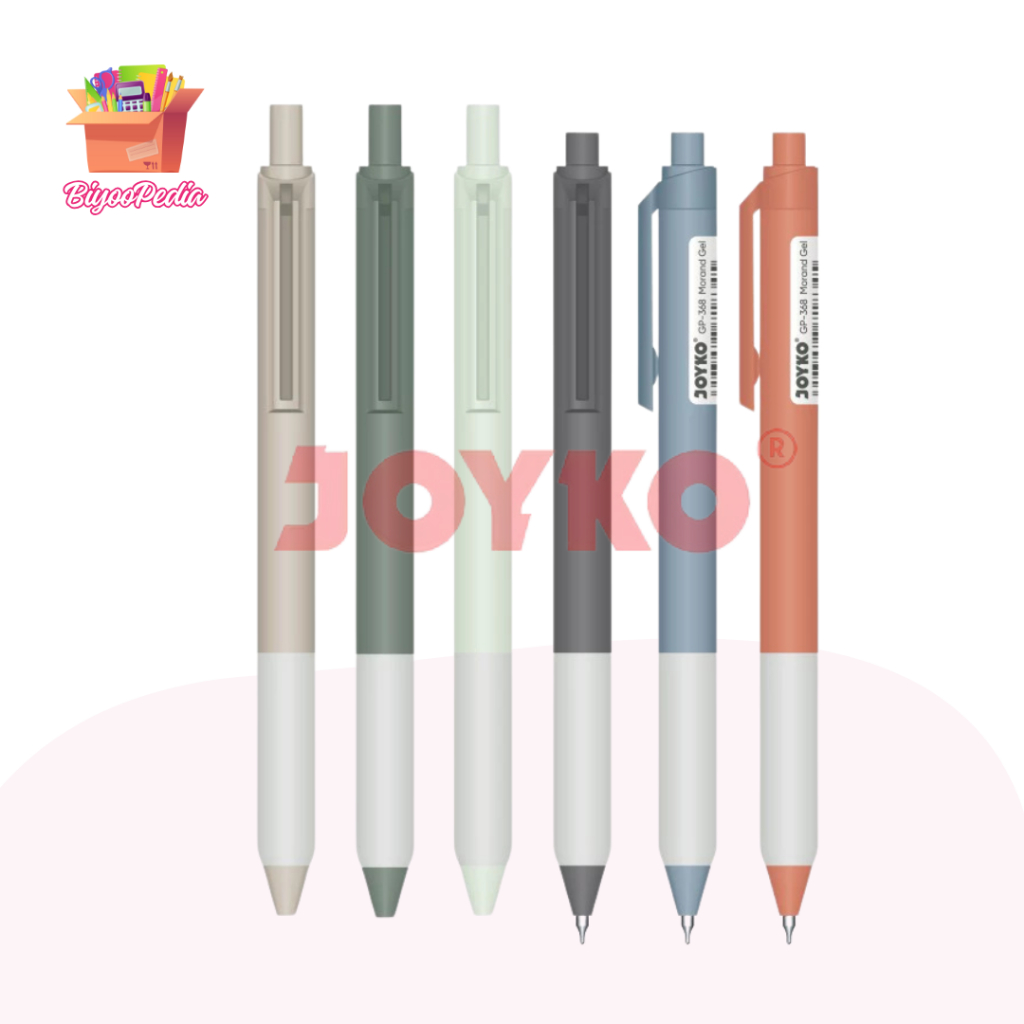 

Joyko 1/2 Lusin 6 Pc Pulpen Gel Pen 0.5mm GP-368 Morand Gel Pena Gel Retractable