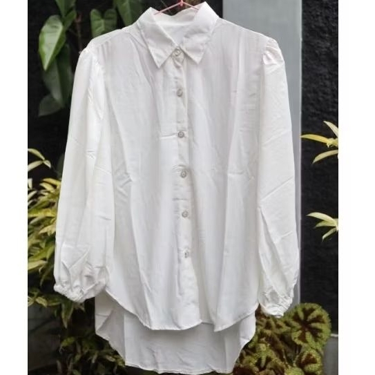 Lili Kemeja Silk || Kemeja Wanita Basic Polos