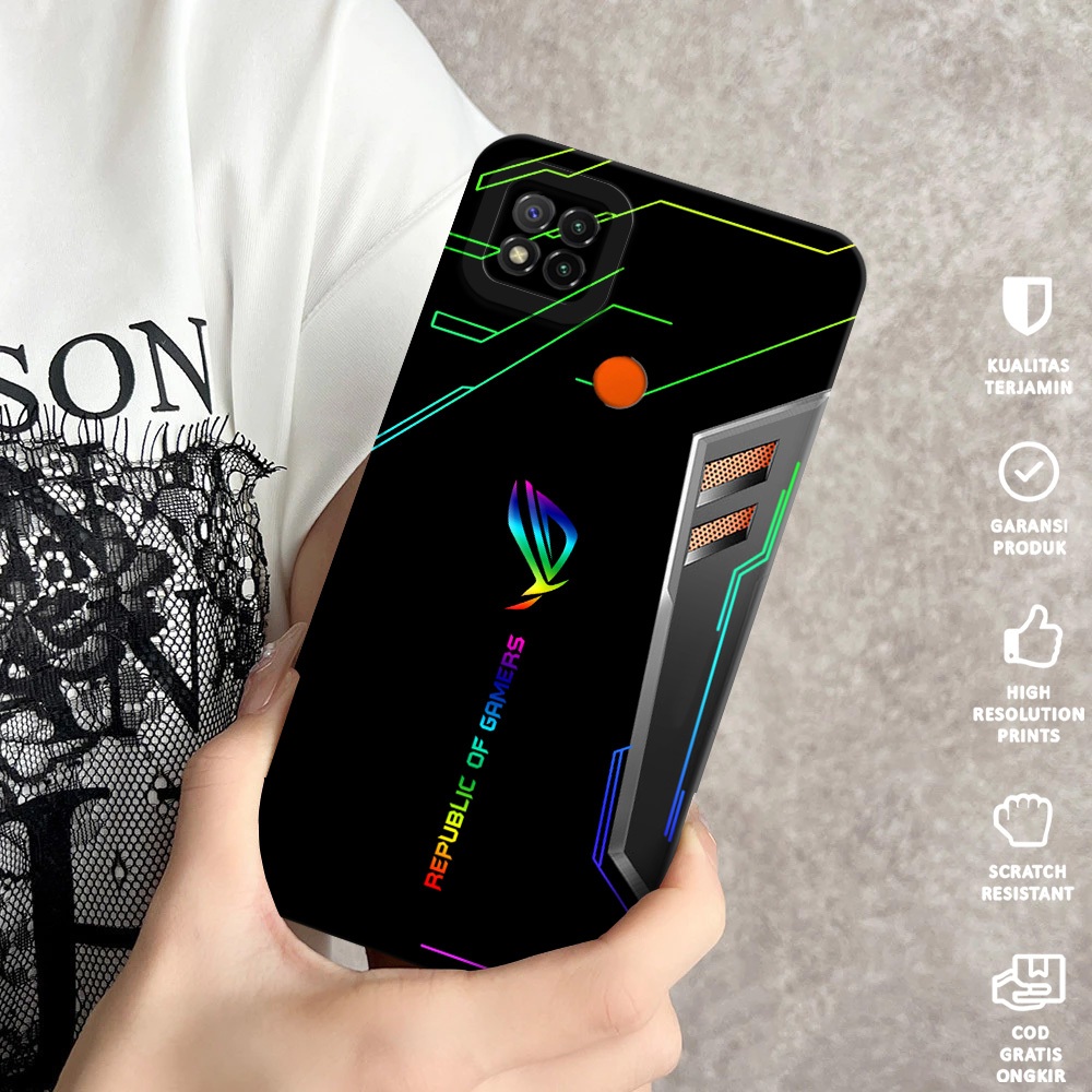 Case Xiaomi Redmi 9C - Casing Hp Xiaomi Redmi 9C Motif Logo ROG - Softcase Xiaomi Redmi 9C - Softcas