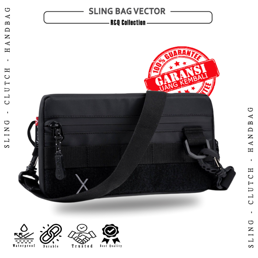 VECTOR - Tas Selempang Pria Anti Air Sling Pouch Wallet Vector Waterproof Sling Bag Pria Anti Air Ta