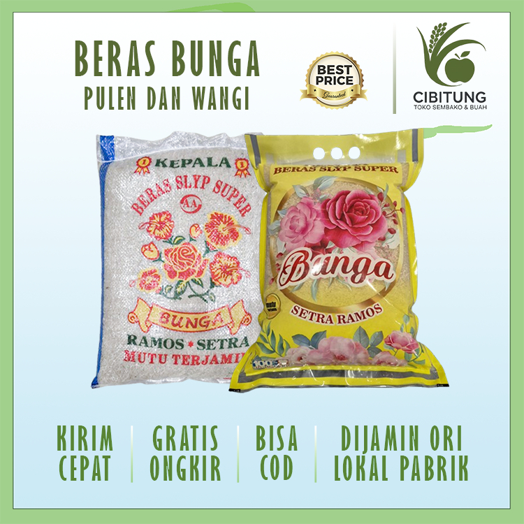 

KEMASAN 5kg BERAS BUNGA - Beras pulen lokal